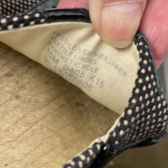 Tory Burch Lonnie Black leather and woven canvas Espadrille Flats - Picture 8 of 11